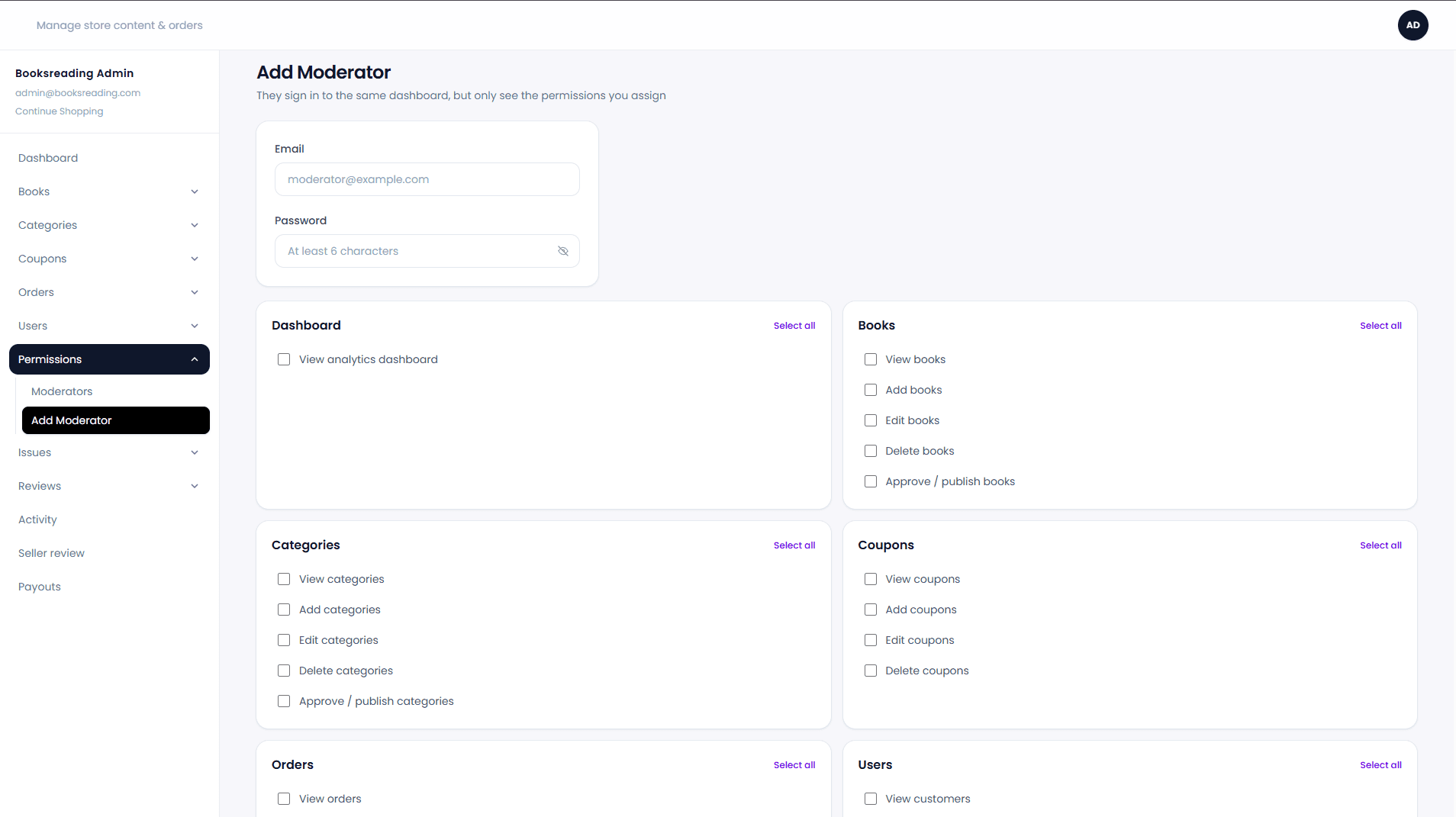 Moderator Management